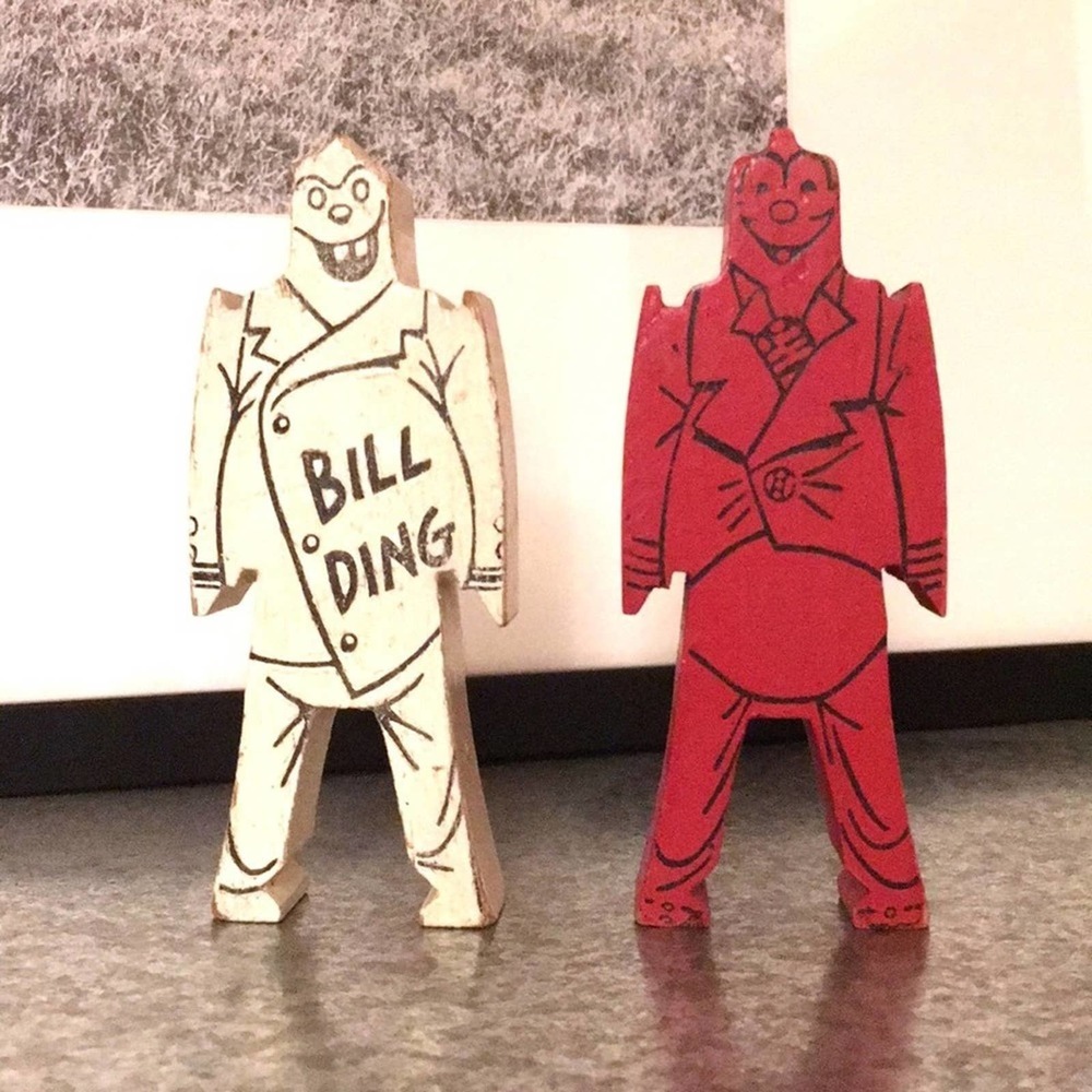 Home decor Bill Ding stackable figurines 2 Vintage